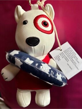 Target dog beach bullseye key chain nwt